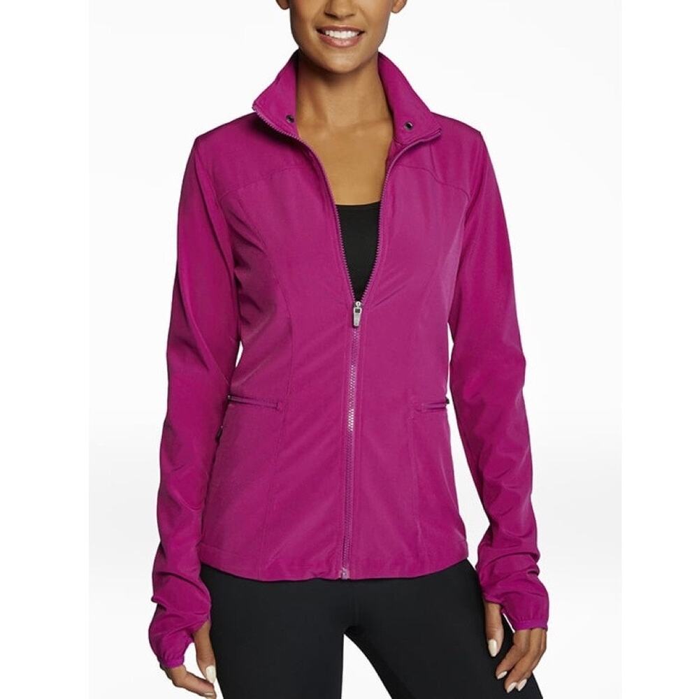 Fabletics Mulberry Purple Ninety Six‎ Windbreaker Jacket Size 4